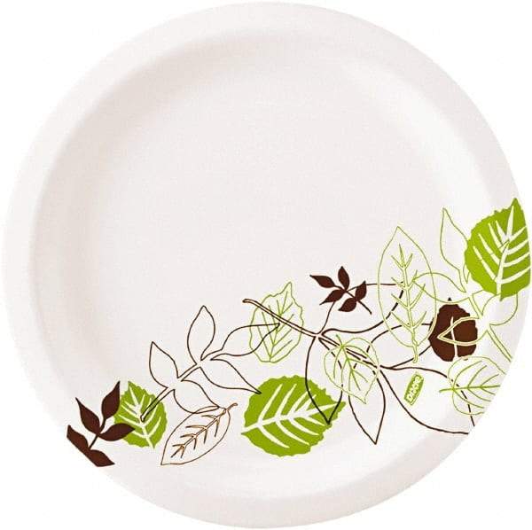 Dixie - Pathways Soak-Proof Shield Mediumweight Paper Plates, 6 7/8" - Green, Burgundy - Caliber Tooling