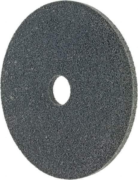 Standard Abrasives - 6" Diam, 1/4" Face Width, 1" Center Hole, Fine Grade, Silicon Carbide Deburring Wheel - Unitized, Soft/Medium Grade - Caliber Tooling