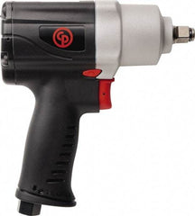 Chicago Pneumatic - 1/2" Drive, 990 RPM, 450 Ft/Lb Torque Impact Wrench - Pistol Grip Handle, 1,700 IPM, 20 CFM, 90 psi, 1/4" NPT Inlet - Caliber Tooling