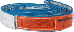 Lift-All - 8' Long x 2" Wide, 12,400 Lb Vertical Capacity, 2 Ply, Nylon Web Sling - 9,900 Lb Choker Capacity - Caliber Tooling