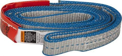 Lift-All - 7' Long x 1" Wide, 1,600 Lb Vertical Capacity, 1 Ply, Polyester Web Sling - 1,250 Lb Choker Capacity - Caliber Tooling