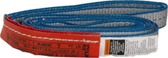 Lift-All - 8' Long x 1" Wide, 1,600 Lb Vertical Capacity, 1 Ply, Polyester Web Sling - 1,250 Lb Choker Capacity - Caliber Tooling