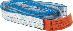 Lift-All - 9' Long x 1" Wide, 1,600 Lb Vertical Capacity, 1 Ply, Polyester Web Sling - 1,250 Lb Choker Capacity - Caliber Tooling