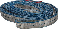 Lift-All - 9' Long x 1" Wide, 3,200 Lb Vertical Capacity, 2 Ply, Polyester Web Sling - 2,500 Lb Choker Capacity - Caliber Tooling