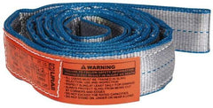 Lift-All - 9' Long x 2" Wide, 6,400 Lb Vertical Capacity, 2 Ply, Polyester Web Sling - 5,000 Lb Choker Capacity - Caliber Tooling