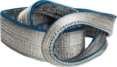 Lift-All - 4' Long x 3" Wide, 8,600 Lb Vertical Capacity, 2 Ply, Polyester Web Sling - 6,900 Lb Choker Capacity - Caliber Tooling