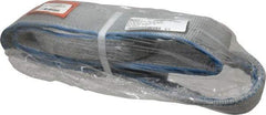 Lift-All - 5' Long x 3" Wide, 8,600 Lb Vertical Capacity, 2 Ply, Polyester Web Sling - 6,900 Lb Choker Capacity - Caliber Tooling