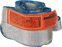 Lift-All - 4' Long x 4" Wide, 11,500 Lb Vertical Capacity, 2 Ply, Polyester Web Sling - 9,200 Lb Choker Capacity - Caliber Tooling