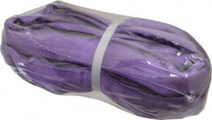 Lift-All - 10' Long x 1" Wide, Polyester Web Sling - 2,100 Lb Choker Capacity, 5/8" Diam Chain, Purple - Caliber Tooling