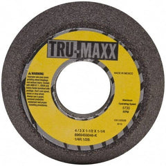 Tru-Maxx - 4" Diam, 1-1/4" Hole Size, 1-1/2" Overall Thickness, 46 Grit, Type 11 Tool & Cutter Grinding Wheel - Coarse Grade, Aluminum Oxide, K Hardness, 5,730 RPM - Caliber Tooling