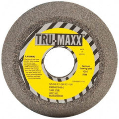 Tru-Maxx - 5" Diam, 1-1/4" Hole Size, 1-3/4" Overall Thickness, 46 Grit, Type 11 Tool & Cutter Grinding Wheel - Coarse Grade, Aluminum Oxide, J Hardness, 4,585 RPM - Caliber Tooling