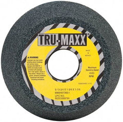 Tru-Maxx - 5" Diam, 1-1/4" Hole Size, 1-3/4" Overall Thickness, 60 Grit, Type 11 Tool & Cutter Grinding Wheel - Medium Grade, Aluminum Oxide, I Hardness, 4,585 RPM - Caliber Tooling