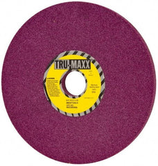 Tru-Maxx - 8" Diam x 1-1/4" Hole x 1/2" Thick, K Hardness, 60 Grit Surface Grinding Wheel - Aluminum Oxide, Type 1, Medium Grade, 3,600 Max RPM, No Recess - Caliber Tooling