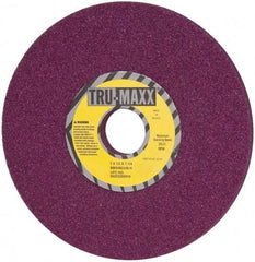 Tru-Maxx - 7" Diam x 1-1/4" Hole x 1/2" Thick, H Hardness, 46 Grit Surface Grinding Wheel - Aluminum Oxide, Type 1, Coarse Grade, 3,600 Max RPM, No Recess - Caliber Tooling