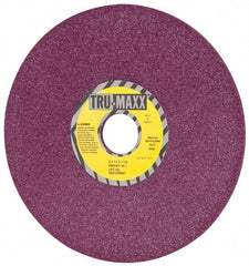 Tru-Maxx - 8" Diam x 1-1/4" Hole x 1/4" Thick, J Hardness, 46 Grit Surface Grinding Wheel - Aluminum Oxide, Type 1, Coarse Grade, 3,600 Max RPM, No Recess - Caliber Tooling