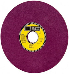 Tru-Maxx - 8" Diam x 1-1/4" Hole x 1/4" Thick, J Hardness, 80 Grit Surface Grinding Wheel - Aluminum Oxide, Type 1, Medium Grade, 3,600 Max RPM, No Recess - Caliber Tooling