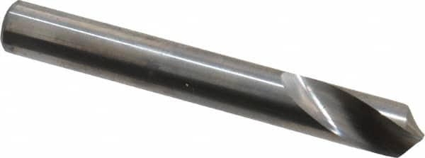 Accupro - 8mm Body Diam, 120°, 63mm OAL, Solid Carbide Spotting Drill - Caliber Tooling