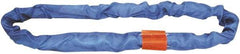 Lift-All - 7' Long x 2-5/8" Wide, Polyester Web Sling - 17,000 Lb Choker Capacity, 1-3/4" Diam Chain, Blue - Caliber Tooling