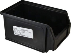 SSI Schaefer - 11 Lb. Load Capacity, 9-1/4" Deep, Black Polypropylene Hopper Stacking Bin - 4-3/4" High x 5-3/4" Wide x 9-1/4" Long - Caliber Tooling