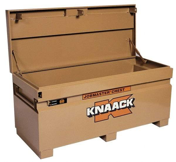 Knaack - 60" Wide x 24" Deep x 28-1/2" High Job Site Box - Steel, Tan - Caliber Tooling