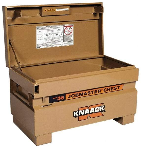 Knaack - 36" Wide x 19" Deep x 21-1/2" High Job Site Box - Steel, Tan - Caliber Tooling