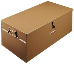 Knaack - 28" Wide x 12" Deep x 12" High Job Site Storage Box - Steel, Tan - Caliber Tooling