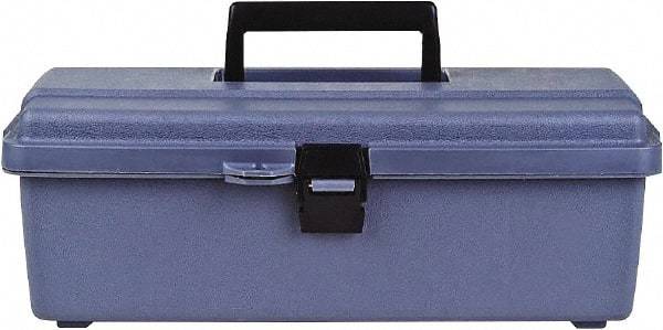 Flambeau - 1 Compartment 1 Tray Utility Tool Box - 13" Wide x 5-3/8" Deep x 4-3/4" High, Copolymer Resin, Gray - Caliber Tooling