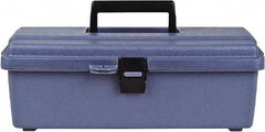 Flambeau - 1 Compartment 1 Tray Utility Tool Box - 13" Wide x 5-3/8" Deep x 4-3/4" High, Copolymer Resin, Gray - Caliber Tooling