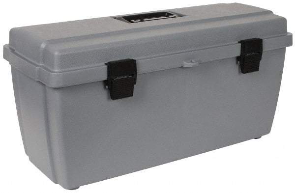 Flambeau - 1 Compartment 1 Tray Utility Tool Box - 20-5/8" Wide x 7-1/2" Deep x 10" High, Copolymer Resin, Gray - Caliber Tooling