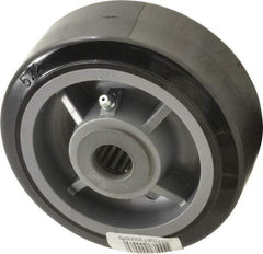 Fairbanks - 5 Inch Diameter x 2 Inch Wide, Polyurethane Caster Wheel - 750 Lb. Capacity, 2-3/16 Inch Hub Length, 3/4 Inch Axle Diameter, Roller Bearing - Caliber Tooling