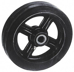 Fairbanks - 12 Inch Diameter x 2-1/2 Inch Wide, Rubber Caster Wheel - 900 Lb. Capacity, 2-3/4 Inch Hub Length, 1 Inch Axle Diameter, Roller Bearing - Caliber Tooling