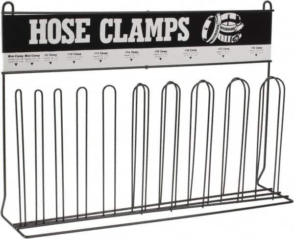 Durham - Blue 10 Post Hose Clamp Rack - 23-1/4" Wide x 15-3/4" High x 5-3/8" Deep - Caliber Tooling