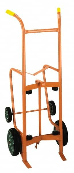 Wesco Industrial Products - 1,000 Lb Load Capacity, 55 Gal Drum Hand Truck - 24" Wide x 56" High, 4 Wheels - Caliber Tooling