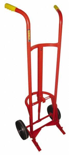 Wesco Industrial Products - 1,000 Lb Load Capacity, 55 Gal Drum Hand Truck - 23-3/4" Wide x 60" High, 2 Wheels - Caliber Tooling