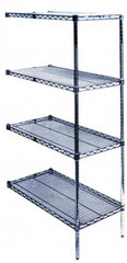 Value Collection - 4 Shelf Wire Shelving Unit - 72" Wide x 24" Deep x 63" High, - Caliber Tooling