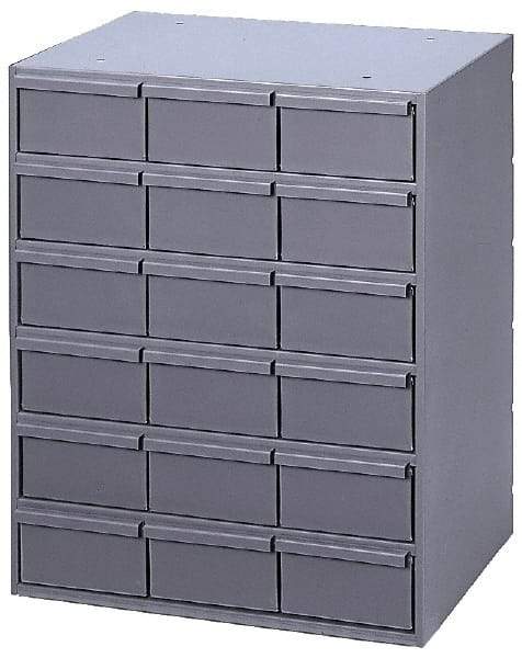 Durham - 18 Drawer, Small Parts Steel Storage Cabinet - 11-5/8" Deep x 17-1/4" Wide x 21-1/4" High - Caliber Tooling