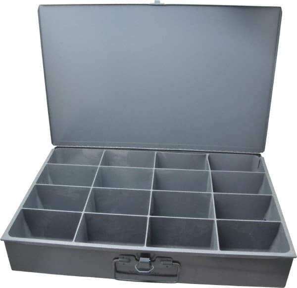 Durham - 16 Compartment Small Steel Storage Drawer - 18 Inches Wide x 12 Inches Deep - Caliber Tooling