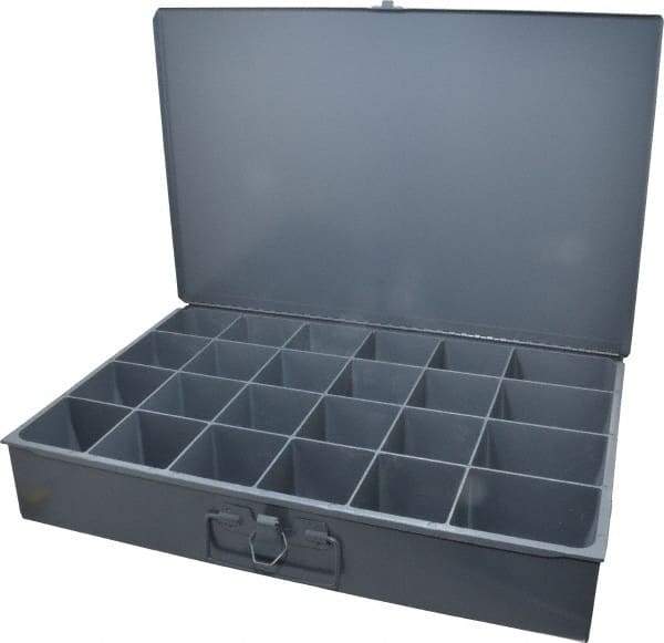 Durham - 24 Compartment Small Steel Storage Drawer - 18 Inches Wide x 12 Inches Deep - Caliber Tooling