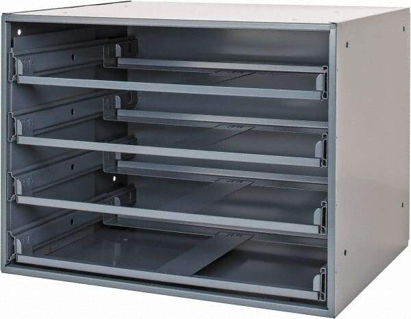 Durham - 4 Drawer, Small Parts Slide Rack Cabinet - 15-3/4" Deep x 20" Wide x 15" High - Caliber Tooling