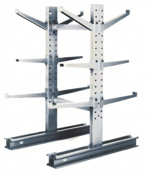 Made in USA - 10 Ft. High, Double Side Upright with Base - 49,200 Lb. Load Limit, 53 Inch Base Length, Uses 12 to 18 Inch Arm - Caliber Tooling