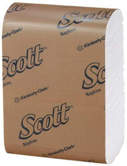 Scott - 8,000 Piece, 7" Long x 12" Wide, Low Fold Dispenser Snack Paper Napkins - 1 Ply - Caliber Tooling