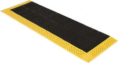 Notrax - 8' Long, Dry/Wet Environment, Anti-Fatigue Matting - Black with Yellow Borders, Vinyl with Vinyl Base, Beveled on 3 Sides - Caliber Tooling