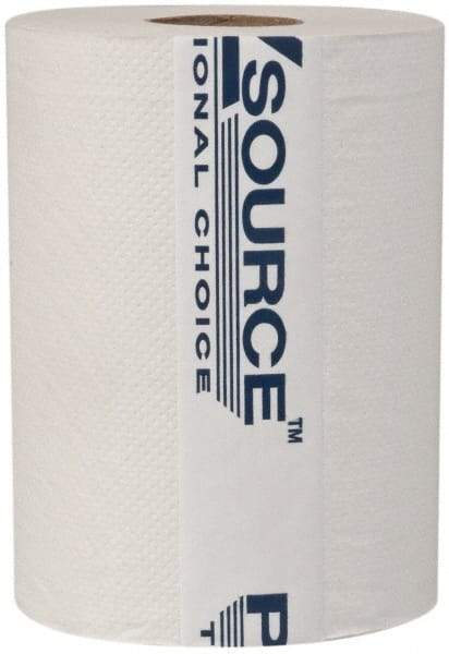 PRO-SOURCE - Hard Roll of 1 Ply White Paper Towels - 8" Wide, 350' Roll Length - Caliber Tooling