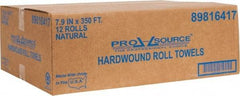 PRO-SOURCE - Hard Roll of 1 Ply Natural Paper Towels - 8" Wide, 350' Roll Length, Fits Dispenser Pro-Source: 56590672, 56590698, 56590706,56590714, 56590565, 5659057, Kimberly Clark: 09767, 09990, 09746, 09996 GP: 54338, 56201 - Caliber Tooling