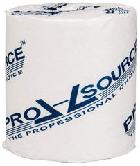 PRO-SOURCE - 300' Roll Length x 3-1/4" Sheet Width, Standard Roll Toilet Tissue - 1,000 Sheets per Roll, Single Ply, White, Recycled Fiber - Caliber Tooling