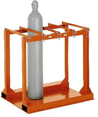 Made in USA - 8 Cylinder, Orange Cylinder Pallet Rack - 34" Wide x 41" High x 43" Deep - Caliber Tooling