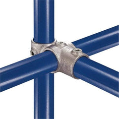 Kee - 1" Pipe, Socket Tee & Crossover, Malleable Iron Tee & Crossover Pipe Rail Fitting - Galvanized Finish - Caliber Tooling