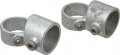 Kee - 1-1/4" Pipe, Adjustable Side Outlet Tee, Malleable Iron Tee Pipe Rail Fitting - Galvanized Finish - Caliber Tooling