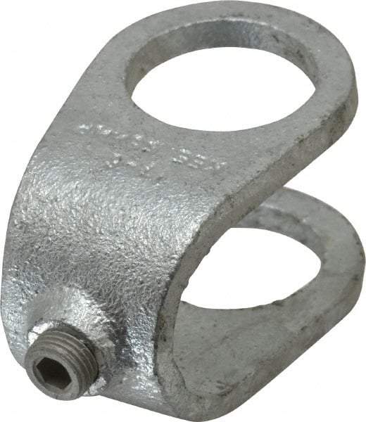 Kee - 1" Pipe, Clamp-On Crossover, Malleable Iron Cross Pipe Rail Fitting - Galvanized Finish - Caliber Tooling