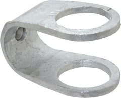 Kee - 1-1/4" Pipe, Clamp-On Crossover, Malleable Iron Cross Pipe Rail Fitting - Galvanized Finish - Caliber Tooling